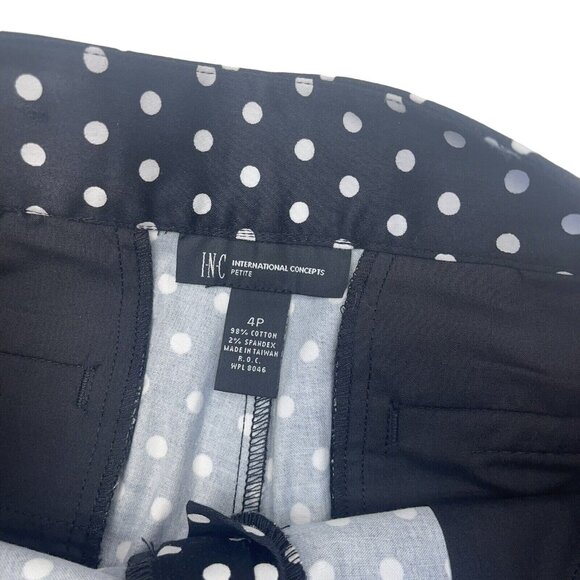 INC International Concepts Women Low Rise Polka Dot Short Size 4 Petite 5''insem - Picture 2 of 11